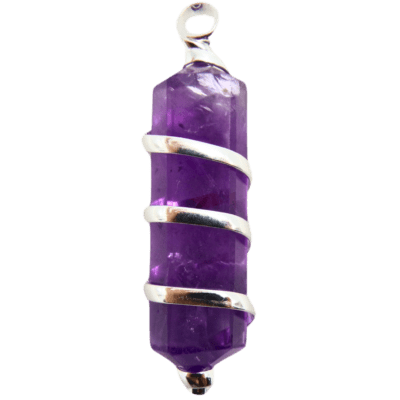 Wholesale Wire Wrapped Double Terminated Amethyst Pendant