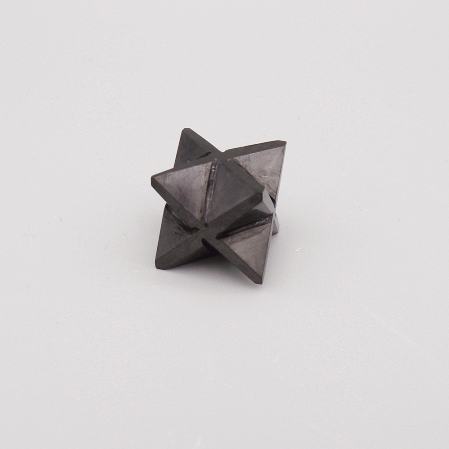 Shungite Carved Merkaba Star (18mm) – Rowell Rocks Ltd