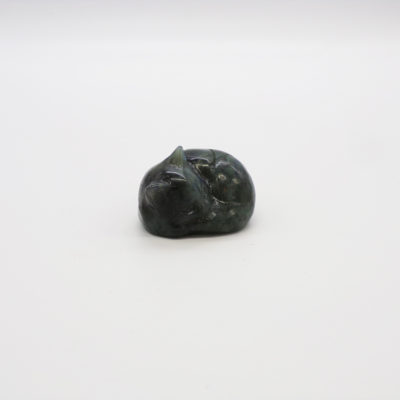 Labradorite 'Sleeping Cat' Carving (Approx. Dimensions: 45mm x 40mm) - Image 2