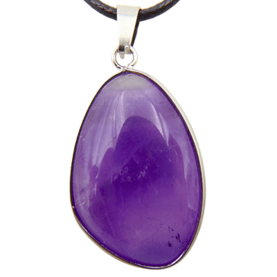 Amethyst Irregular Shape Cabachon Pendant (Approx. 40mm x 20mm) - Image 3