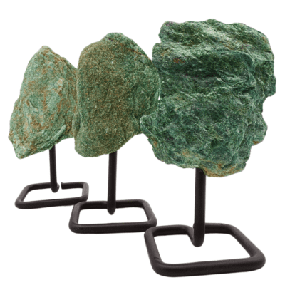 Raw Fuchsite Chunk On Metal Stand (Aprox Dimensions-140mm x 65mm) - Image 3