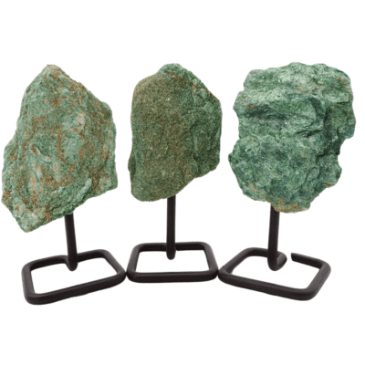 Raw Fuchsite Chunk On Metal Stand (Aprox Dimensions-140mm x 65mm) - Image 2