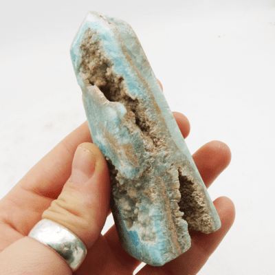 Blue Aragonite Polished Obelisk (90mm) - Image 5