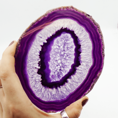 Agate Slice - Purple (165mm x 125mm) - Image 5