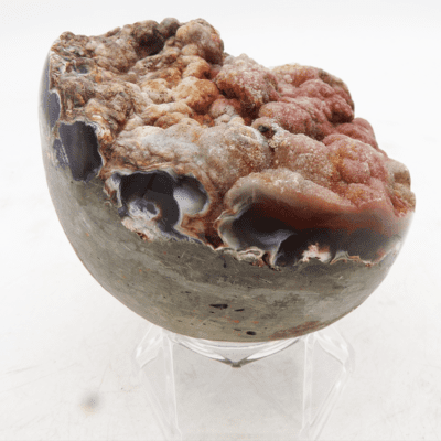 Red Chalcedony Druzy Egg (85mm x 65mm) - Image 3