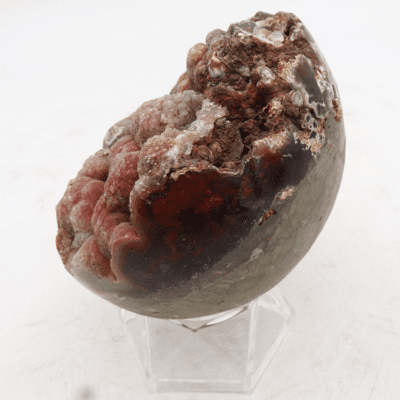 Red Chalcedony Druzy Egg (85mm x 65mm) - Image 4