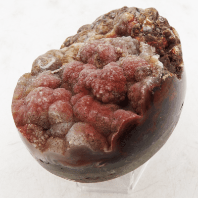 Red Chalcedony Druzy Egg (85mm x 65mm) - Image 5