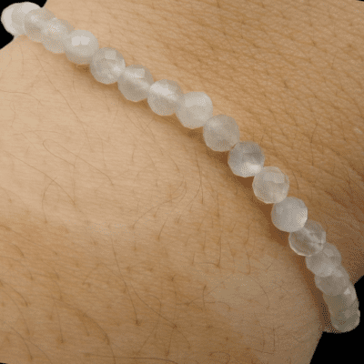 Moonstone Faceted Bead Bracelet 4mm - Image 2