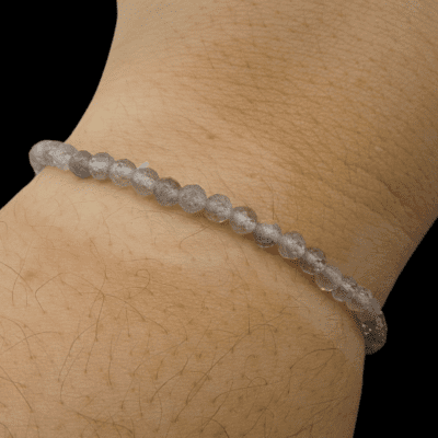 Labradorite Faceted Bead Bracelet 4mm - Image 2