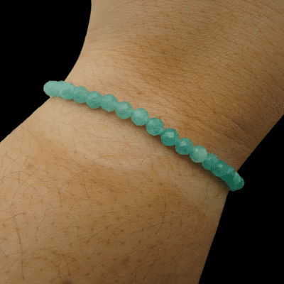 Amazonite Faceted Bead Bracelet 4mm - Image 2