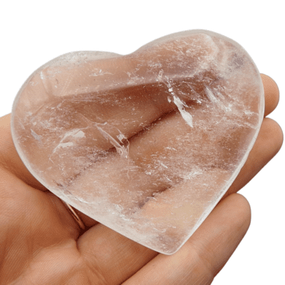 Clear Quartz Heart (62mm x 60mm) - Image 4