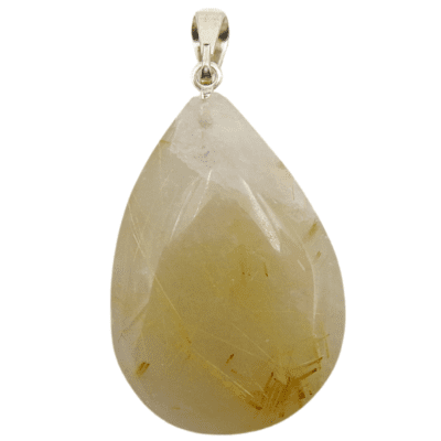 Rutilated Quartz Teardrop Pendant - Image 2