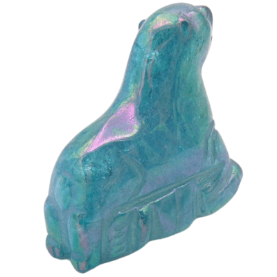 Blue Aura Quartz Seal - Approx Dimensions (35mm x 35mm) - Image 4