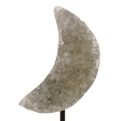 Druzy Amethyst Moon On Metal Stand (115mm x 50mm) - Image 2