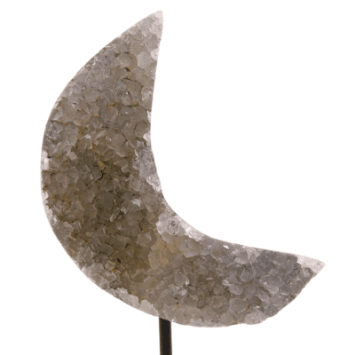 Druzy Amethyst Moon On Metal Stand (125mm x 50mm) - Image 2