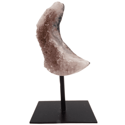 Druzy Amethyst Moon On Metal Stand (145mm x 80mm) - Image 3