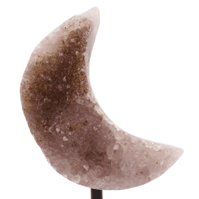 Druzy Amethyst Moon On Metal Stand (145mm x 80mm) - Image 2