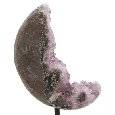 Druzy Amethyst Moon On Metal Stand (165mm x 70mm) - Image 2