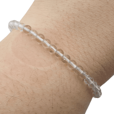 4mm Clear Quartz Bead Bracelet - Image 3