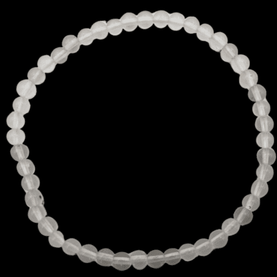 4mm Clear Quartz Bead Bracelet - Image 2