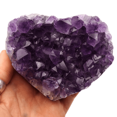 Uruguayan Amethyst Druzy Heart (105mm x 90mm) - Image 5