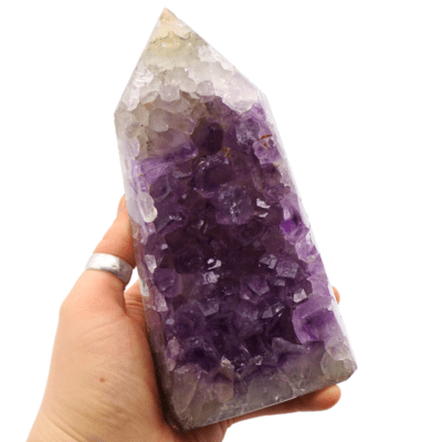 Uruguayan Amethyst Druzy Point (175mm x 95mm) - Image 5