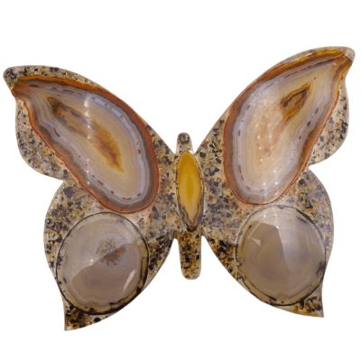 Natural Agate Slice Butterfly On Stand - Image 4