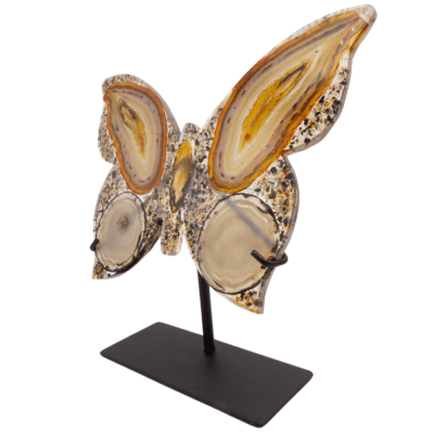 Natural Agate Slice Butterfly On Stand - Image 2