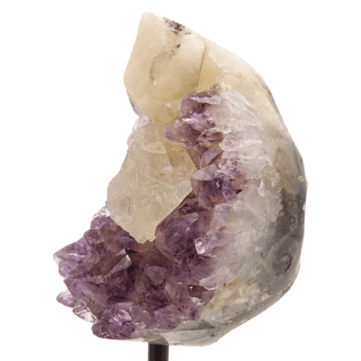 Druzy Amethyst Moon On Metal Stand (135mm x 72mm) - Image 3