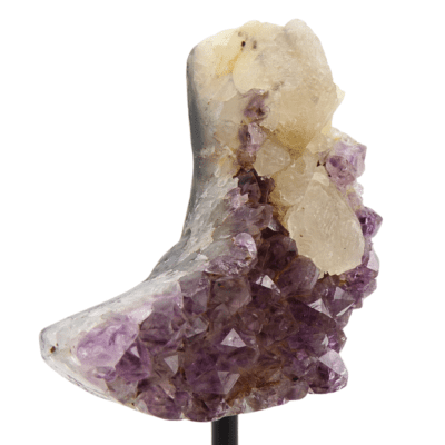 Druzy Amethyst Moon On Metal Stand (135mm x 72mm) - Image 2