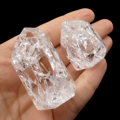 Fire & Ice Quartz Polished Points x 2 (90g) - Image 4