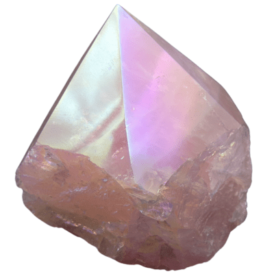 Aura Rose Quartz Cut Base Point (50mm) - Image 3