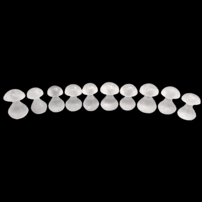 10 x Mini Selenite Toadstools (Approx 30mm) - Image 2