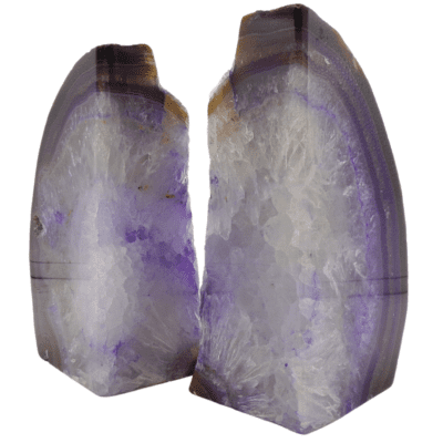 Purple Agate Bookends (170mm x 135mm) - Image 3