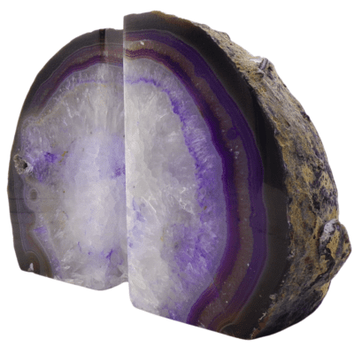 Purple Agate Bookends (170mm x 135mm) - Image 2