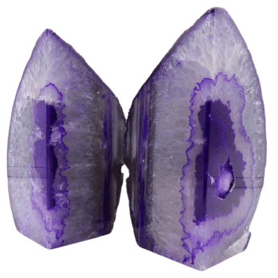 Purple Agate Bookends (136mm x 160mm) - Image 3