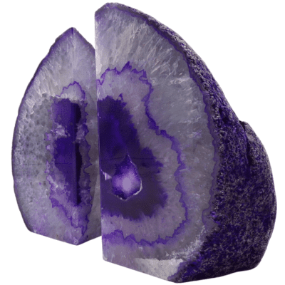 Purple Agate Bookends (136mm x 160mm) - Image 2