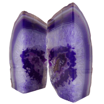 Purple Agate Bookends (125mm x 145mm) - Image 3