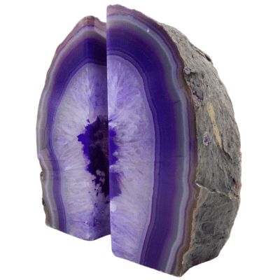 Purple Agate Bookends (125mm x 145mm) - Image 2