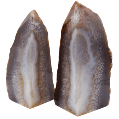 Natural Agate Bookends (160mm x 150mm) - Image 3