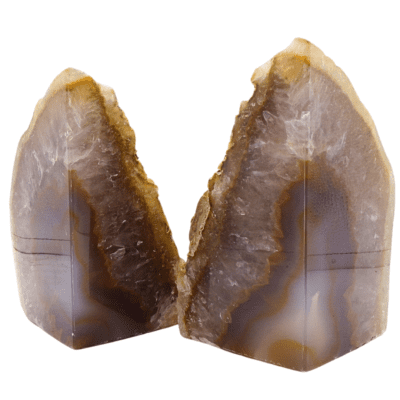 Natural Agate Bookends (180mm x 115mm) - Image 3