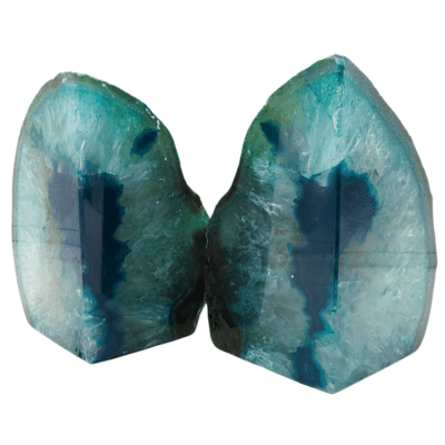 Teal Agate Bookends (165mm x 110mm) - Image 3