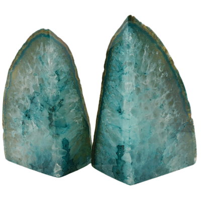 Teal Agate Bookends (190mm x 140mm) - Image 2