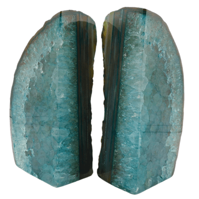 Teal Agate Bookends (160mm x 140mm) - Image 3