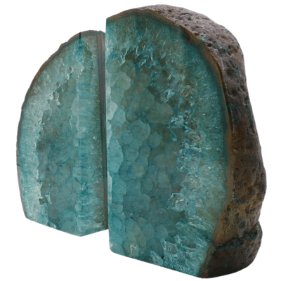 Teal Agate Bookends (160mm x 140mm) - Image 2