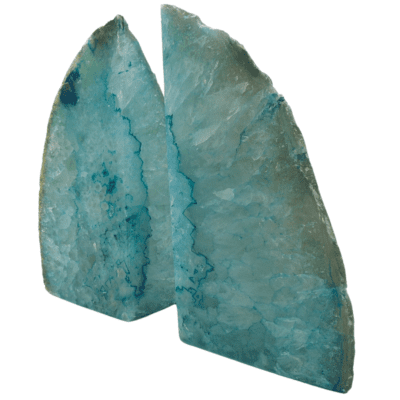 Teal Agate Bookends (170mm x 155mm) - Image 2