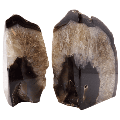 Dyed Brown Agate Bookends (195mm x 120mm) - Image 3