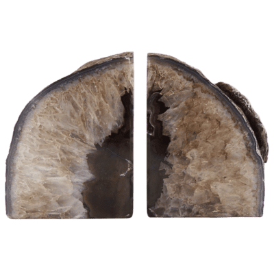 Dyed Brown Agate Bookends (185mm x 115mm)