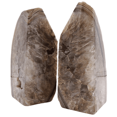 Dyed Brown Agate Bookends (150mm x 140mm) - Image 3