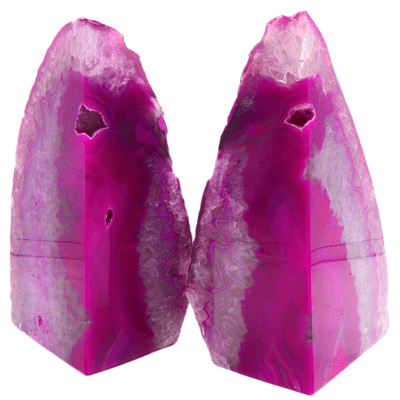 Pink Agate Bookends (185mm x 150mm) - Image 2